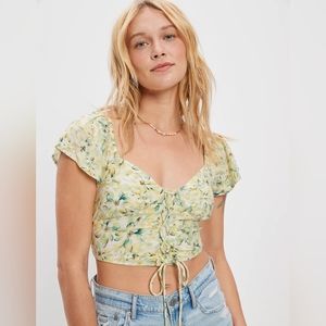 American Eagle Sleeve Corset Blouse